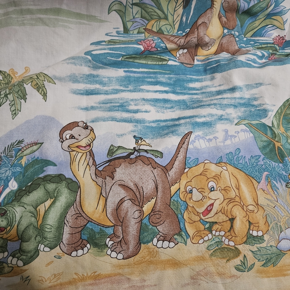 Vintage Rare 1987 Land Before Time Twin Flat Sheet Made In USA
